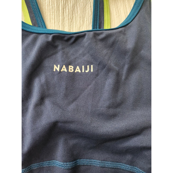 Nabaiji Women Large One Piece Navy Open Back Swimwear - Picture 3 of 11